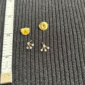 Petite Sorrelli Antique Gold and Crystal  Stud Earrings
